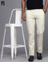 Off White Cotton Imported Stuff Pant Smart Fit